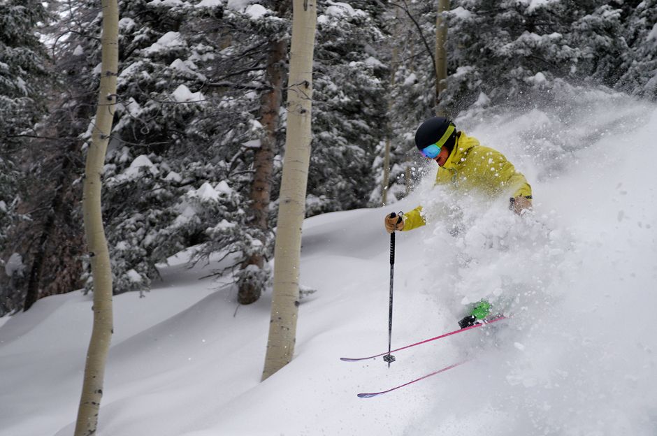 Tree skiing in Steamboat