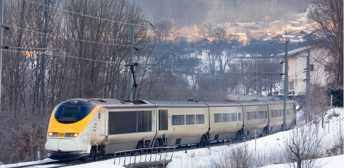 Ski resorts accessible by train