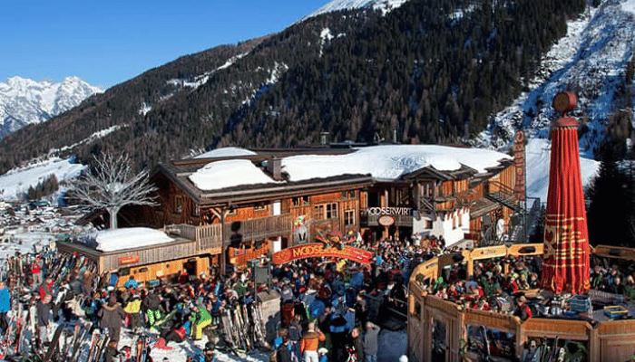 MooserWirt apres ski in St Anton ski resort in Austria