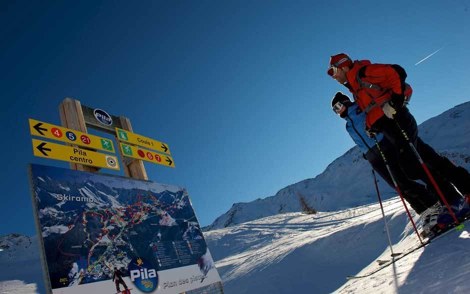 Skiing in Pila