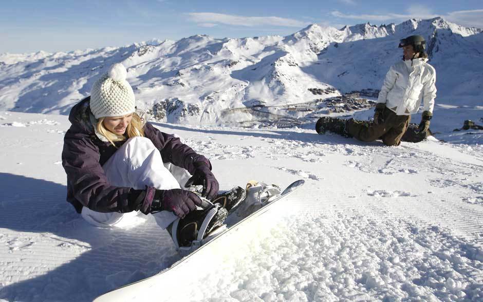 Snowboarding in Sainte Foy