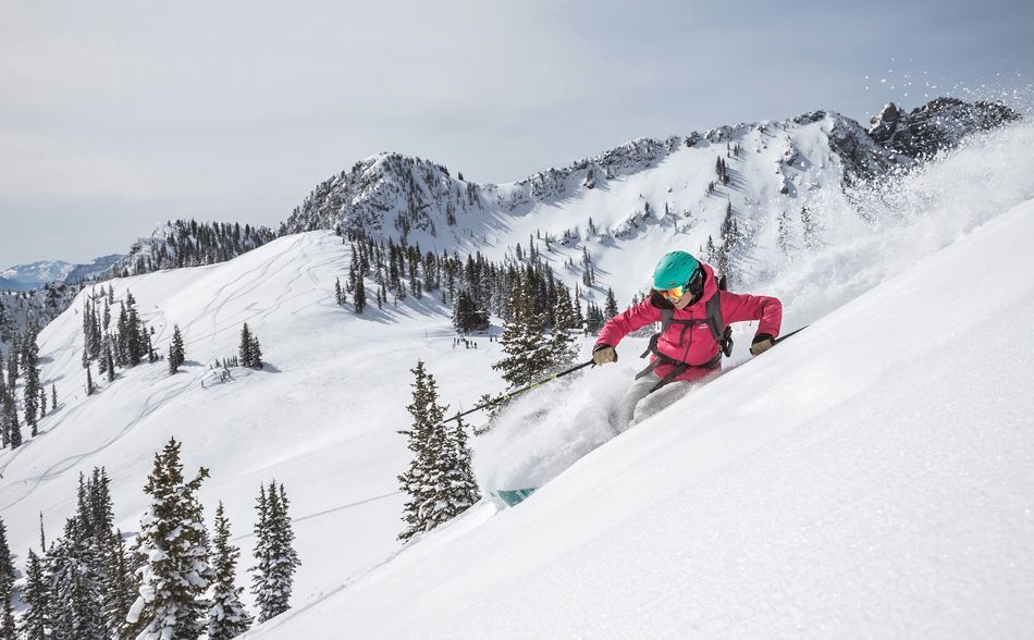 Skiing in Alta