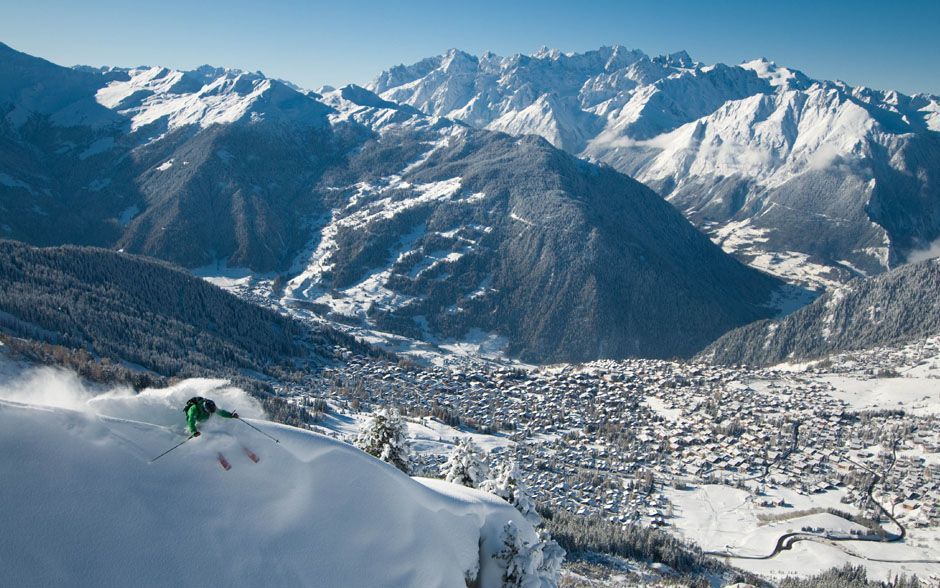 Skiing in Verbier