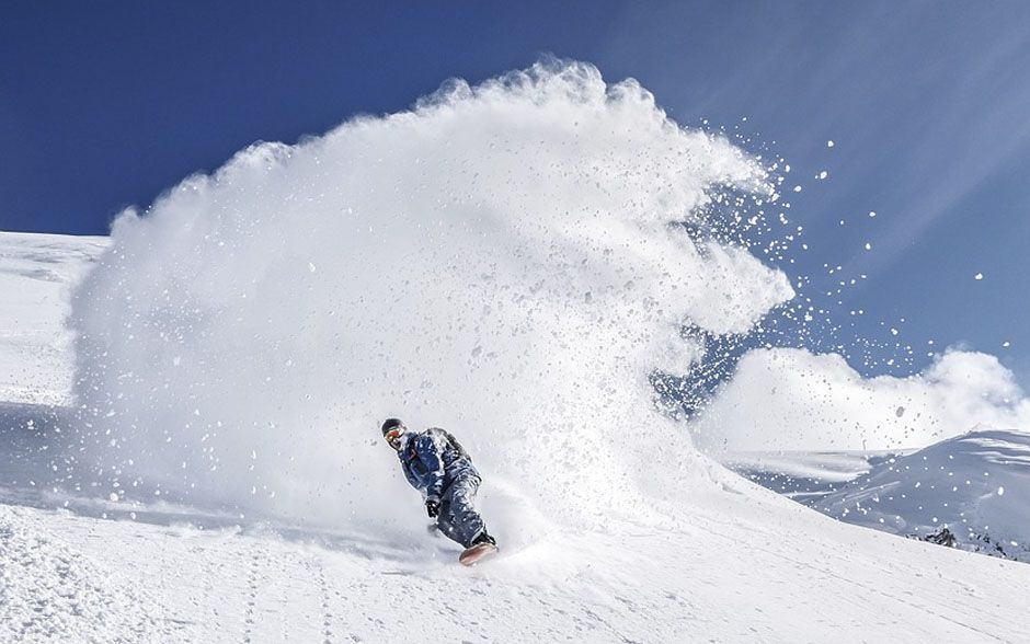 Snowboarding in Wengen