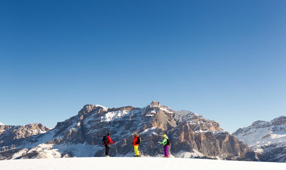 Skiing in San Cassiano