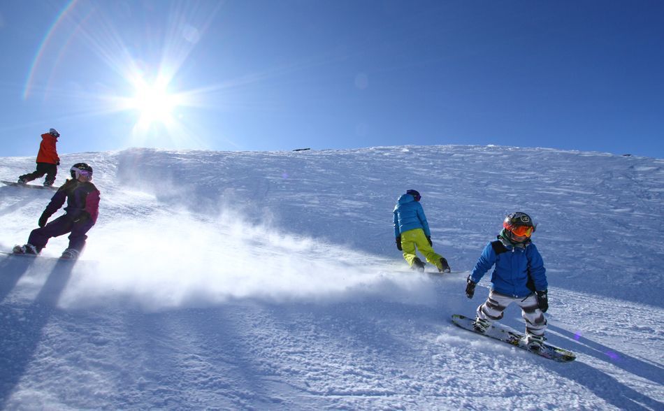 Snowboarding in Courchevel