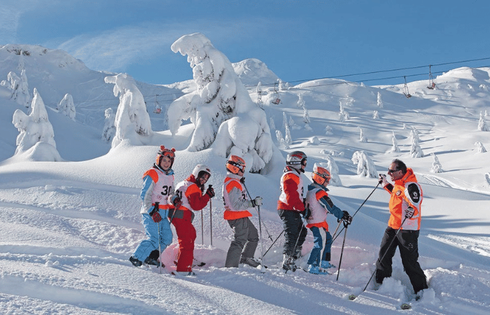 Group ski lesson