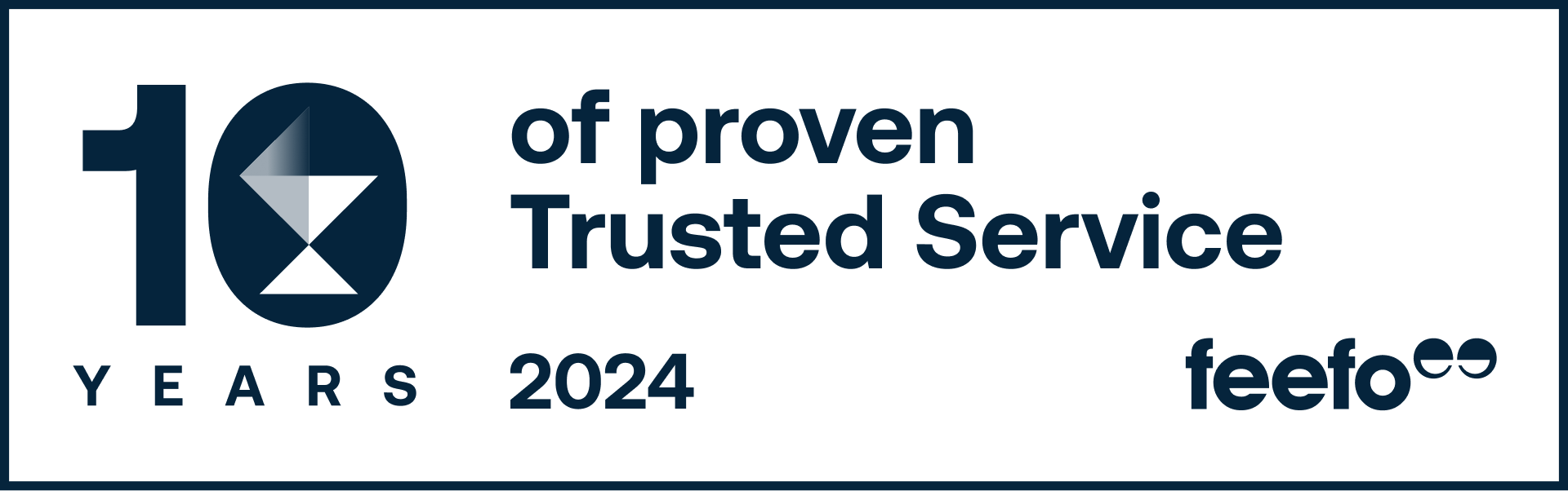 Feefo 10 Years of Proven Trusted Service Award 2024